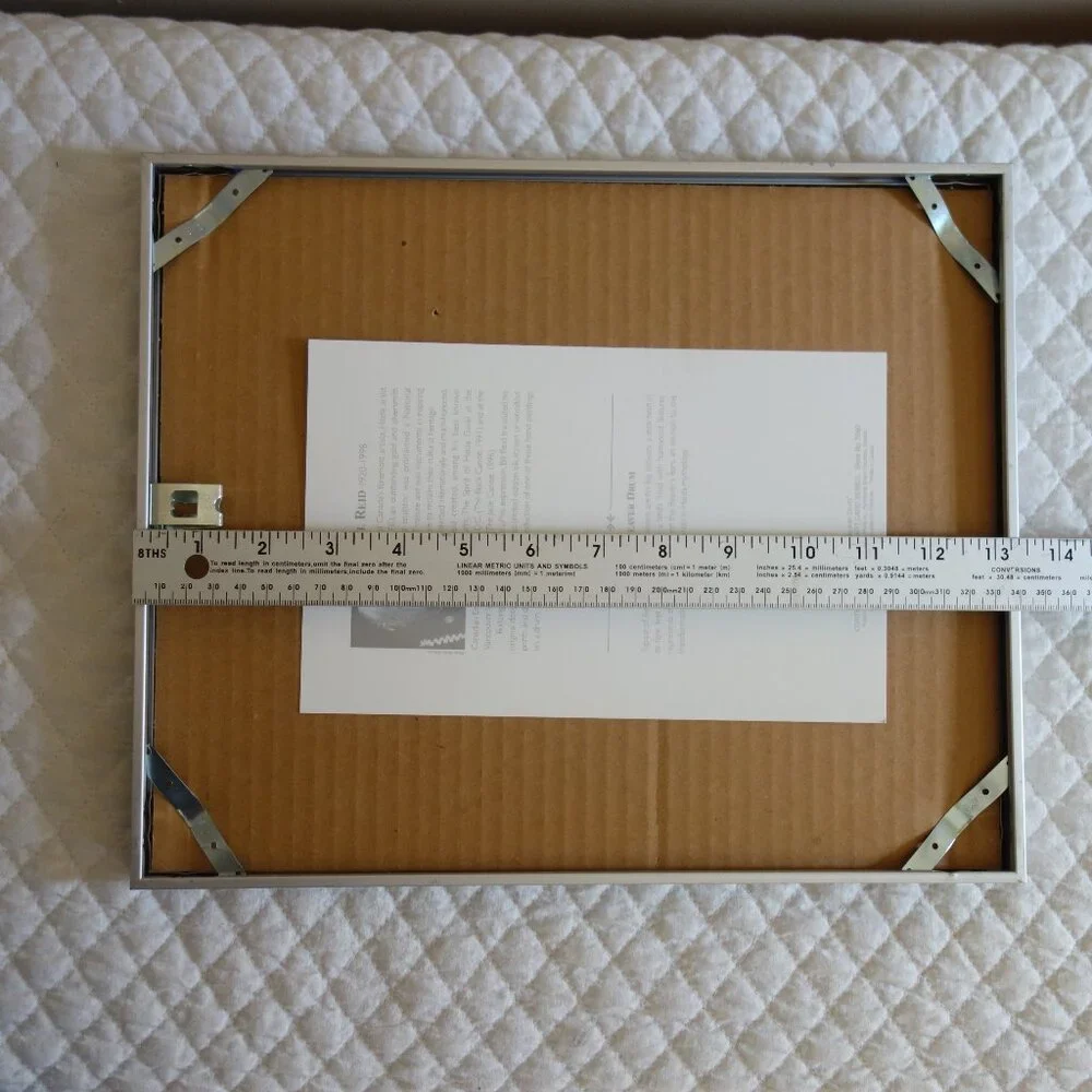 BILL REID Signed Silver Embossed Haida Beaver Drum (Matted & Framed) - Picture 5 of 5